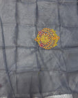 PREMIUM TISSUE SILK SAREE WITH DESIGNER BLOUSE UNSTITCHED