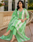 Mint Green Pure Cotton Digital Print Kurta Set with Dupatta