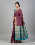 KANJIVARAM SOFT SILK SAREE WITH UNSTITCHED BLOUSE PIECE