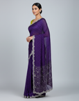 DESIGNER STONE SAREE WITH STONE WORK BLOUSE PIECE