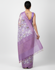 LUCKNAVI DIGITAL SILK SAREE