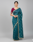 LUXURY DESIGNER SAREE WITH UNSTITCHED BLOUSE PIECE