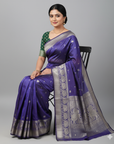 BANARASI SOFT SILK SAREE WITH UNSTITCHED BLOUSE PIECE