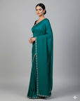 DESIGNER STONE SAREE WITH STONE WORK BLOUSE PIECE