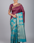 KANJIVARAM SOFT SILK SAREE WITH UNSTITCHED BLOUSE PIECE