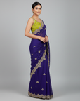LUXURY DESIGNER SAREE WITH UNSTITCHED BLOUSE PIECE