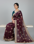 LUXURY DESIGNER SAREE WITH EMBROIDERY WORK