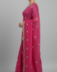 LUXURY DESIGNER SAREE WITH UNSTITCHED BLOUSE PIECE