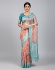 PREMIUM TISSUE SILK SAREE WITH DESIGNER BLOUSE UNSTITCHED