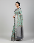 PREMIUM TISSUE SILK SAREE WITH DESIGNER BLOUSE UNSTITCHED