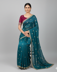 LUXURY DESIGNER SAREE WITH UNSTITCHED BLOUSE PIECE