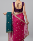 LUXURY DESIGNER SAREE WITH UNSTITCHED BLOUSE PIECE
