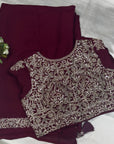 DESIGNER SAREE WITH WORK BLOUSE