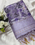 LUCKNAVI DIGITAL SILK SAREE