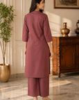 Mauve kurta & plazzo co-ord set