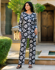 Black & white floral co-ord set