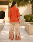 Orange embroidered co-ord set