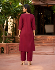 Rani pink kurta pant set
