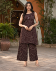 Brown printed co-ord set