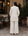 Off-white tassel embellished co-ord set
