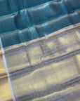 PREMIUM BLUE TISSUE SILK SAREE