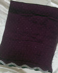 DESIGNER STONE SAREE WITH STONE WORK BLOUSE PIECE