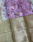 PREMIUM TISSUE SILK SAREE WITH DESIGNER BLOUSE UNSTITCHED