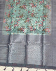 PREMIUM TISSUE SILK SAREE WITH DESIGNER BLOUSE UNSTITCHED