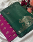 BANARASI SOFT SILK WITH UNSTITCHED BLOUSE PIECE