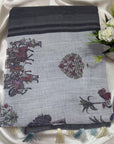 TRADITIONAL INDIAN KALAMKARI COTTON SAREE
