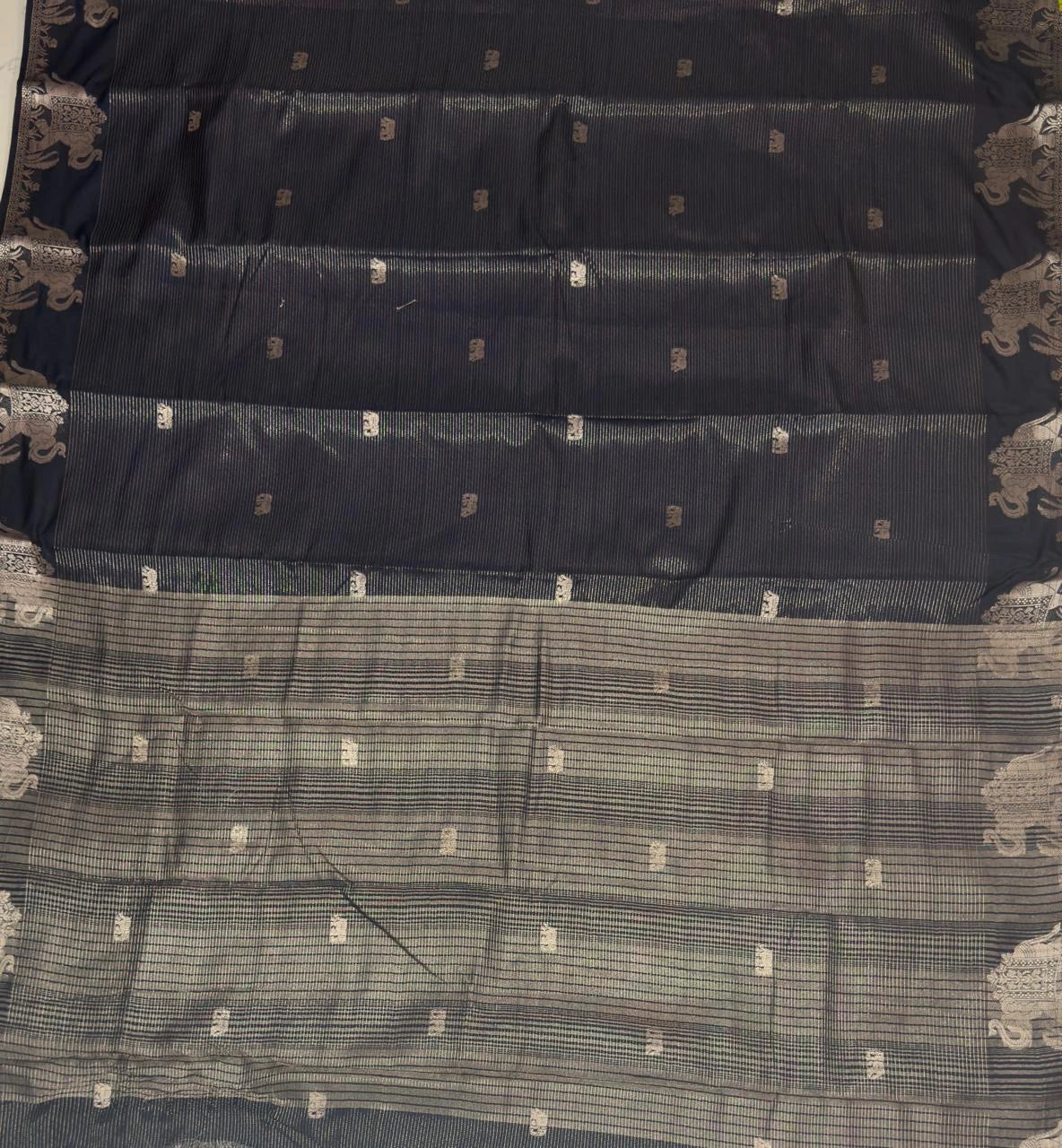 BANARASI SOFT SILK SAREE WITH UNSTITCHED BLOUSE PIECE