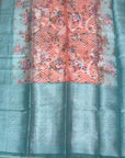 PREMIUM TISSUE SILK SAREE WITH DESIGNER BLOUSE UNSTITCHED