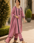 Soft pink 3- piece kurta set