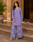Lavender embellished co-ord set